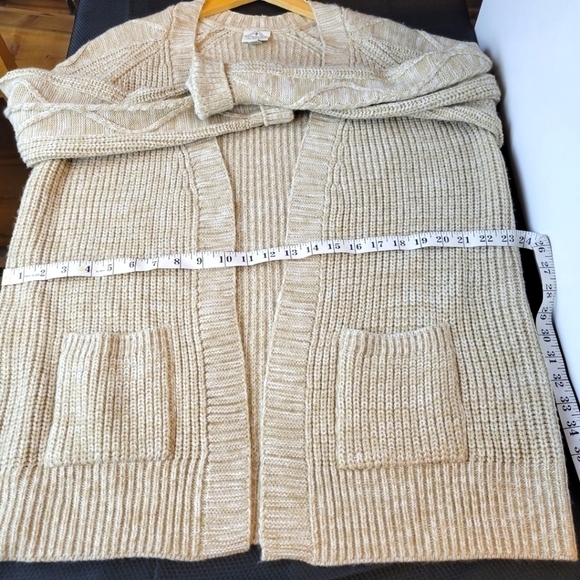St. John's Bay - Oversize Knit Cardigan Sweater - Cream - Tan - Picture 5 of 6